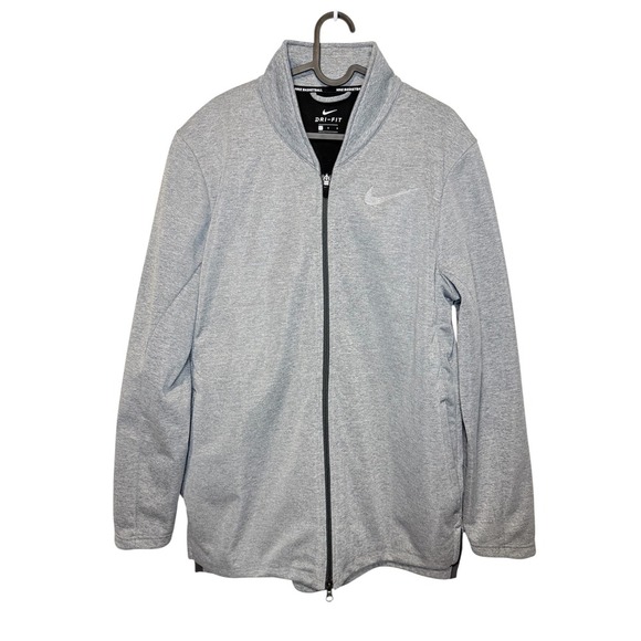 Mens Large Gray Full Zip Athletic Warm Up Nike Basketball KD35 Therma-Fit Jacket - Picture 1 of 3